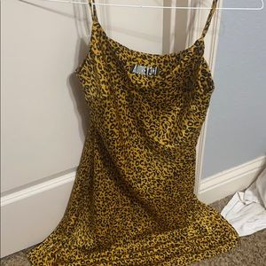 cheetah dress with slit